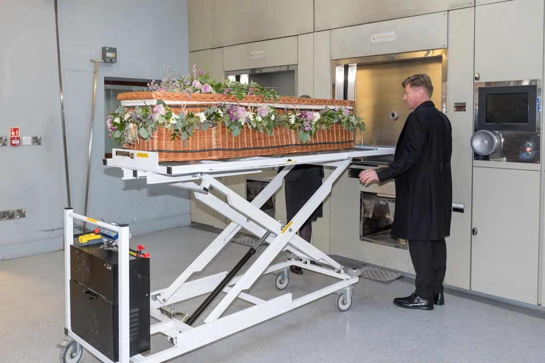 Modern crematory facility with professional equipment
