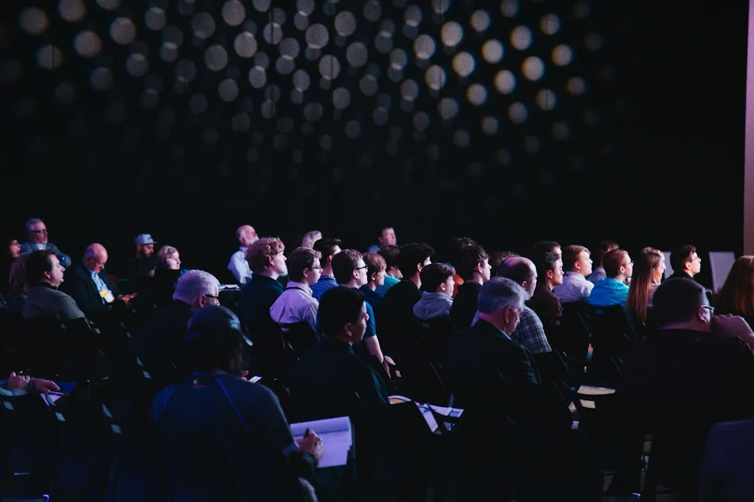 Professional business networking event with association members