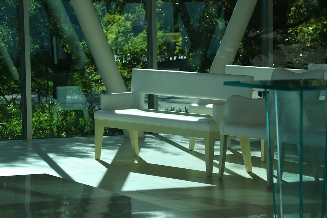 Modern chapel interior with natural light and minimalist design