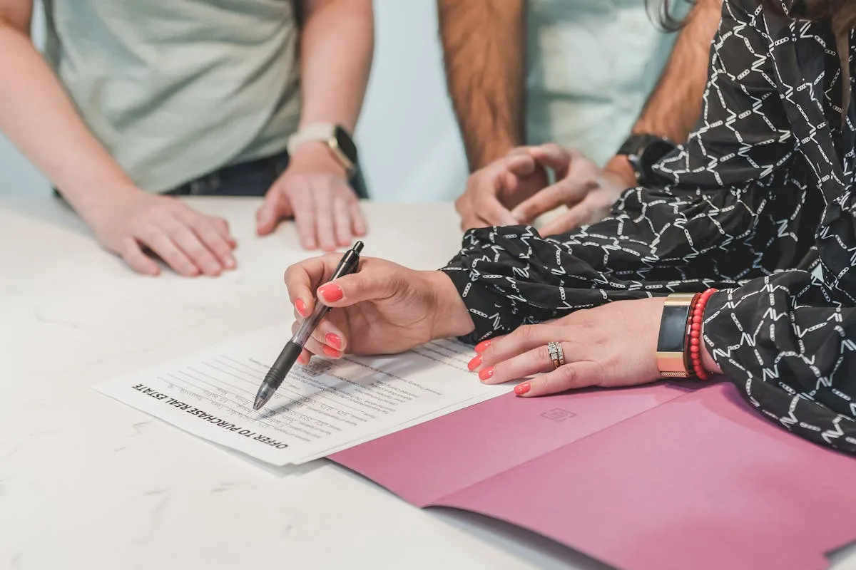 Legal documents and estate paperwork on a professional desk